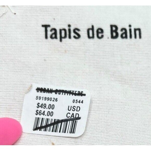 Urban Outfitters Mushroom Tufted Shag Bath Mat Boho Rug Orange Red Cotton NEW - Picture 14 of 15